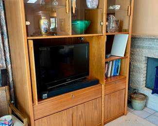 Mid Century Teak Bookcase Wall Unit
