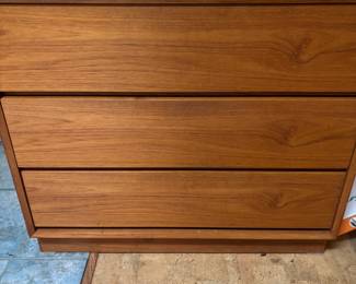 Danish Modern Teak Three Drawer Dresser