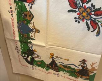 Norwegian Folk Art Table Cloth