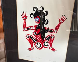 Matted Native Art Print "Fire Woman" by Francis Horne