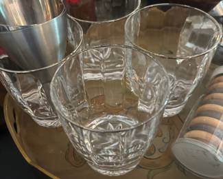 Set of 4 Old Fashion Crystal Glasses