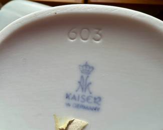 Kaiser White Porcelain Vase with Floral Pattern