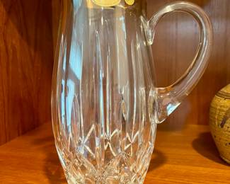Block Crystal Gold Trim Pitcher