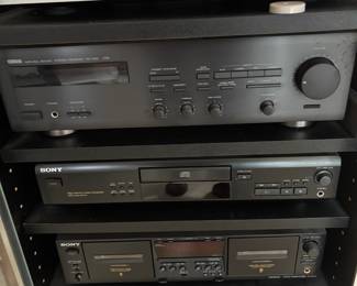 Yamaha AM/FM Stereo Receiver – RX-360, Sony CD Player – CDP-XE400, Sony Stereo Cassette Deck – TC-WE475