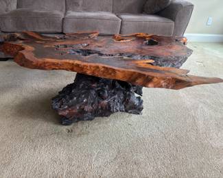 Burl Wood Live Edge Coffee Table