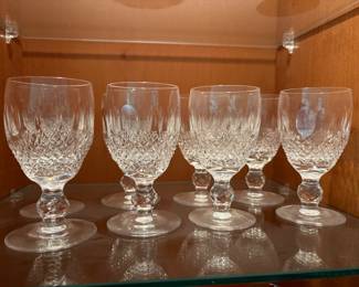 Set of 8 Waterford Crystal Colleen Short Claret Wine Glasses