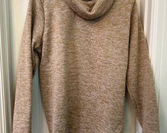Lands' End Women's Tan Cowl Neck Pullover Sweater
