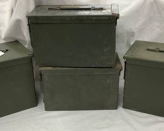 Lot# 500 - Set of 4 Metal Ammunition Sto