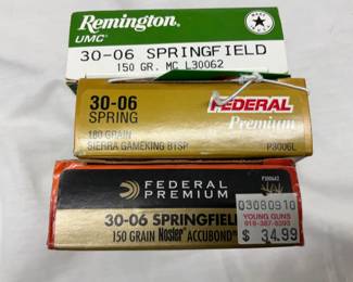 Lot# 156 - Lot of 60 Rounds of 30-06 Spr