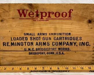 Lot# 219 - Wooden Ammunition Box from Re