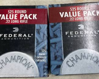 Lot# 472 - Two Federal Champion .22 Long