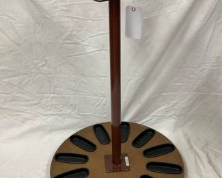 Lot# 531 - Walnut 12-Gun Rotary Gun Rack