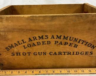 Lot# 238b - Wooden Ammo Crate with Stenc