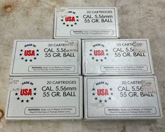 Lot# 474 - Lot of 100 Rounds of 5.56mm 5