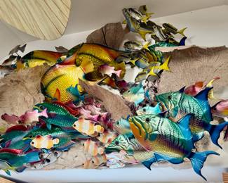 Cool Metal Wall Art, Fish on Reef(2 available)