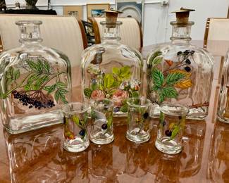 Holme Gaard, 1985, Vintage Painted Bottles. Denmark.