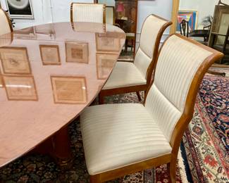 Henredon “Triomphe Empire Dining Table and Six Chairs