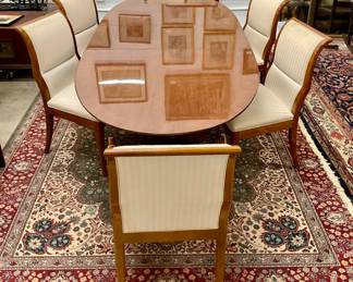 Henredon “Triomphe Empire Dining Table and Six Chairs 