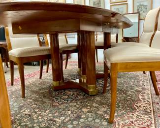 Henredon “Triomphe Empire Dining Table and Six Chairs