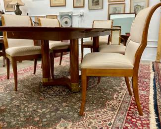 Henredon “Triomphe Empire Dining Table and Six Chairs