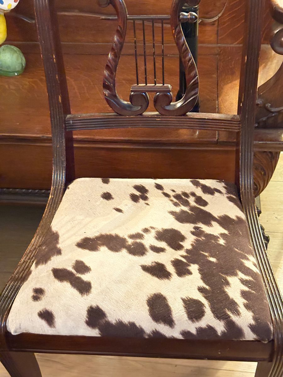 Set of 6 Duncan Phyfe , cowhide 