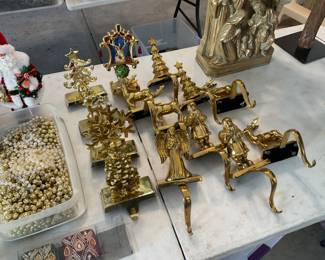 BRASS STOCKING HANGERS