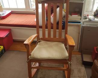 Solid wood rocker in great condition; $60