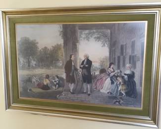 Multiple Process Color Engraving "Home of Washington" after Rossiter. 