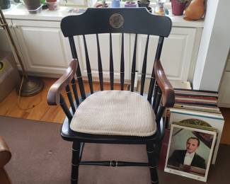 UNC Wood Windsor arm chair; $150