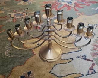 vintage solid brass menorah; $30