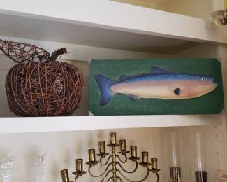 An apple basket; a fish box