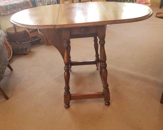 Vintage side table with drop leaves; $50