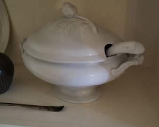 Ceramic Soup Tureen with Ladle; $50
