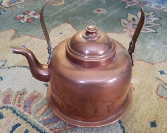 Copper Tea Kettle with gooseneck; $40