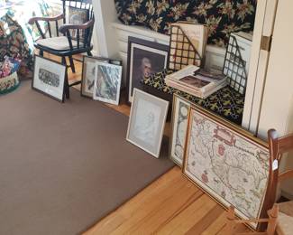 Various artwork professionally framed