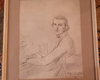 Framed art print: Portrait of Charles Gounod by Jean Auguste Dominque Ingres. From the Art Institute of Chicago. $40