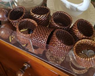 A variety of napkin rings