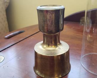 Vintage Dansk Brass "Magic" Hurricane candle (2). Dansk Design Denmark; $125