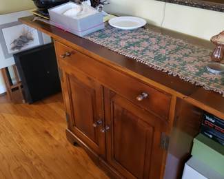 Vintage sideboard buffet cabinet; pine. $300