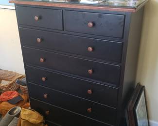 Dresser (Crate & Barrel?) with sized to fit glass top; $40