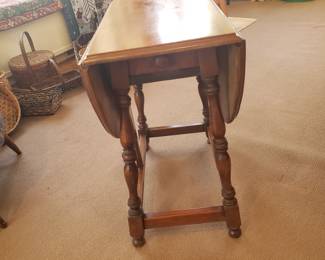 Vintage side table with drop leaves