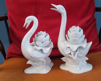 Vintage Fitz & Floyd China candlesticks. 1965. $45 for both