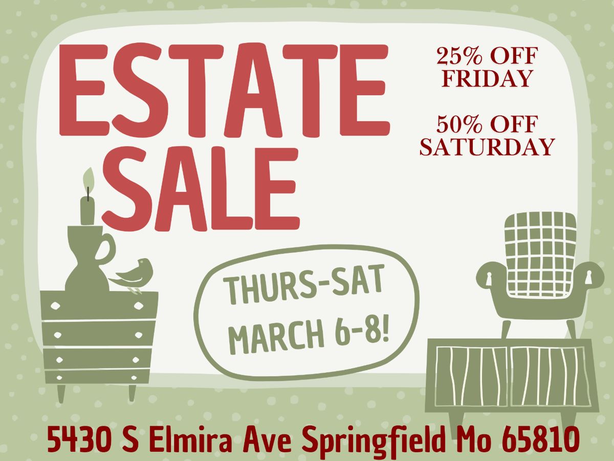 Olive Green Pastel Simple Illustration Garage Sale Yard Sign