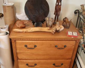 Pair of wood lateral file cabinets