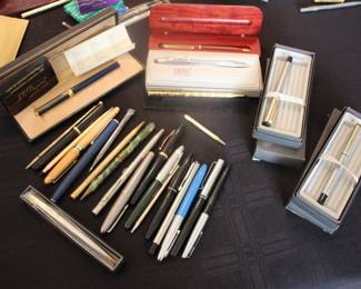 Vintage pen collection - fountain, ball point & pencils
