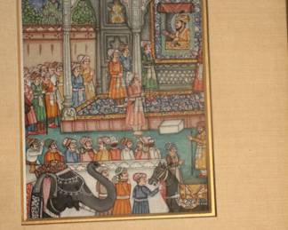 Persian hand painted mini scene