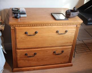 Pair of wood lateral file cabinets