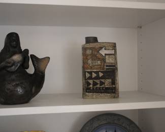 San Bartolo Coyotepes Mexico ceramic mermaid & troika pottery