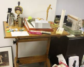 Artist supplies - easels, etc - drafting table