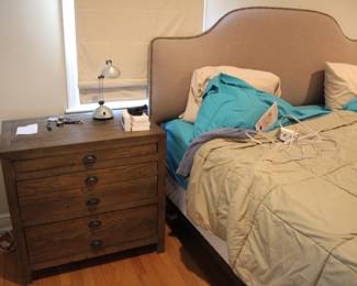 Restoration Hardware "Printmakers" dresser / console & pair end stands